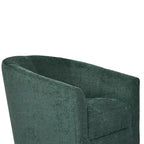 Fauteuil tonneau rembourré en bois Liria pour salon avec piètement pivotant en métal | ART OF LIVING DESIGNS