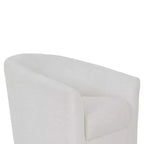 Fauteuil tonneau rembourré en bois Liria pour salon avec piètement pivotant en métal | ART OF LIVING DESIGNS