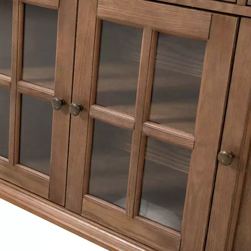 Nikolaj Buffet traditionnel 3 tiroirs de 147 cm de large avec pieds en bois massif | KARAT HOME