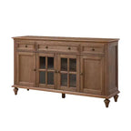 Nikolaj Buffet traditionnel 3 tiroirs de 147 cm de large avec pieds en bois massif | KARAT HOME