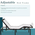 Continental Sleep, sommier articulé réglable 15, inclinaison tête et pieds, télécommande filaire, 6 pieds vissables brevetés, blanc