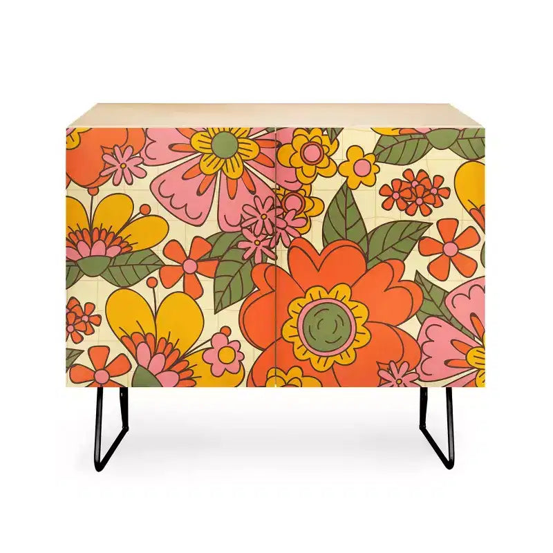 Trente et une illustrations Le printemps dans la crédence rétro - Deny Designs
