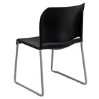 Flash Furniture Lot de 4 chaises empilables HERCULES Series avec dossier complet profilé, capacité 400 kg, piétement traîneau à revêtement poudré