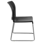Flash Furniture Lot de 4 chaises empilables HERCULES Series avec dossier complet profilé, capacité 400 kg, piétement traîneau à revêtement poudré