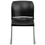 Flash Furniture Lot de 4 chaises empilables HERCULES Series avec dossier complet profilé, capacité 400 kg, piétement traîneau à revêtement poudré