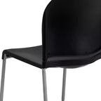 Flash Furniture Lot de 4 chaises empilables HERCULES Series avec dossier complet profilé, capacité 400 kg, piétement traîneau à revêtement poudré
