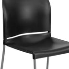 Flash Furniture Lot de 4 chaises empilables HERCULES Series avec dossier complet profilé, capacité 400 kg, piétement traîneau à revêtement poudré