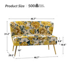 Causeuse contemporaine Trento 47 à motifs floraux | ART OF LIVING DESIGNS