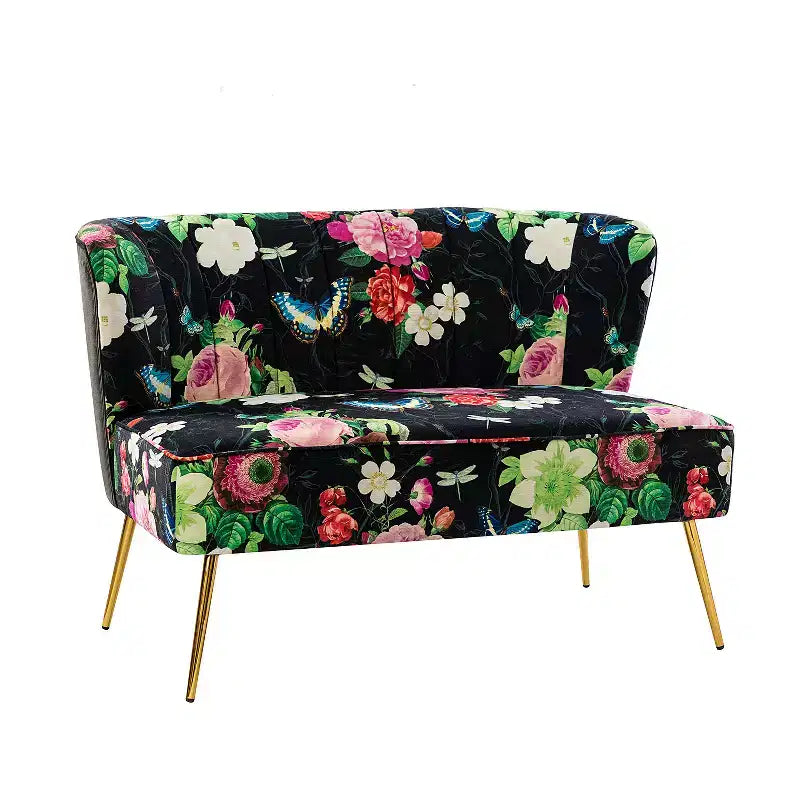 Causeuse contemporaine Trento 47 à motifs floraux | ART OF LIVING DESIGNS
