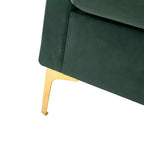 Fauteuil club capitonné contemporain en bois Iapygia avec pieds en métal pour chambre et salon | ART OF LIVING DESIGNS