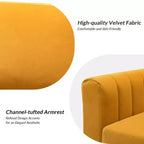 Fauteuil club capitonné contemporain en bois Iapygia avec pieds en métal pour chambre et salon | ART OF LIVING DESIGNS
