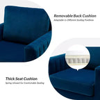 Fauteuil club capitonné contemporain en bois Iapygia avec pieds en métal pour chambre et salon | ART OF LIVING DESIGNS