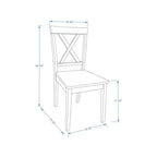 Chaises de salle à manger Glenwillow Home X-Back en bois massif (lot de 2)