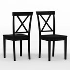 Chaises de salle à manger Glenwillow Home X-Back en bois massif (lot de 2)