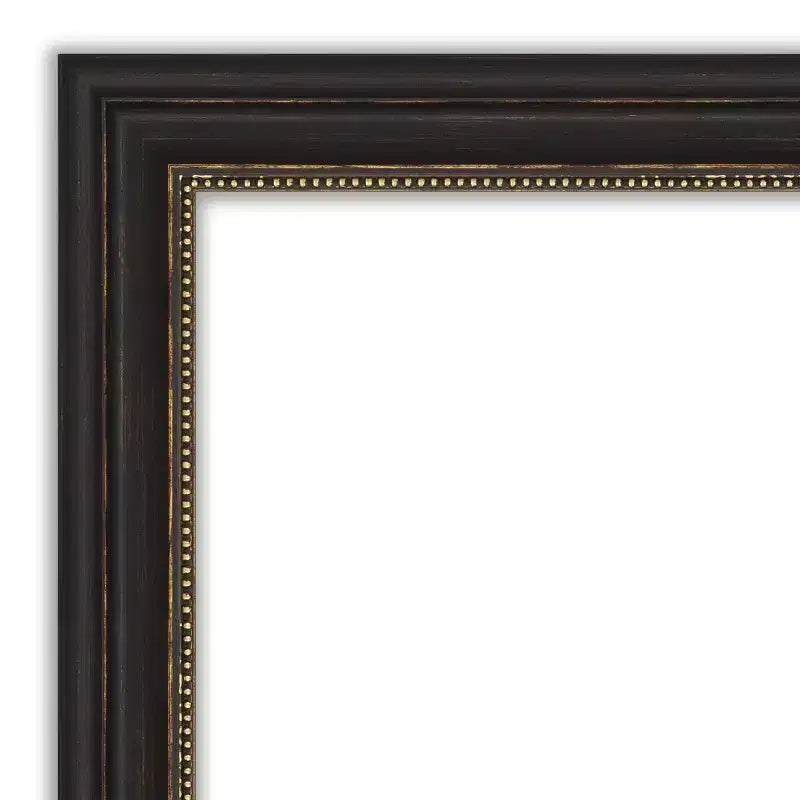 Amanti Art - Miroir mural de salle de bain étroit, bronze accentué, sans biseau, 25,5 x 31,5 po