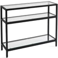 Yaheetech 3-layer Console Table Tempered Glass Porch Table