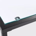 Yaheetech Table console à 3 niveaux en verre trempé pour véranda