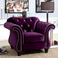 Fauteuil capitonné en tissu traditionnel Tese avec boutons