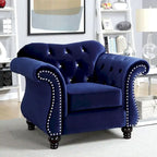 Fauteuil capitonné en tissu traditionnel Tese avec boutons