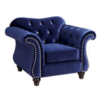 Fauteuil capitonné en tissu traditionnel Tese avec boutons