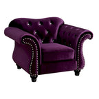 Fauteuil capitonné en tissu traditionnel Tese avec boutons