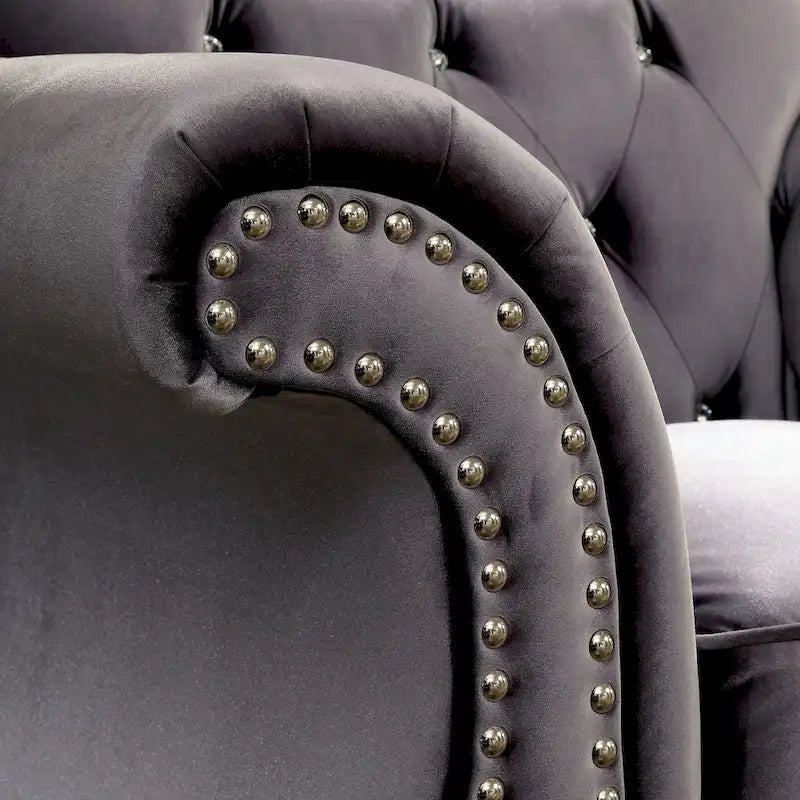Fauteuil capitonné en tissu traditionnel Tese avec boutons