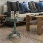 Table d'appoint octogonale en bois massif de 24 pouces traditionnelle