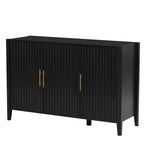 Armoire de rangement à trois portes avec poignées métalliques, idéale pour les couloirs, entrées, salons et chambres à coucher