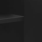 Armoire de rangement à trois portes avec poignées métalliques, idéale pour les couloirs, entrées, salons et chambres à coucher