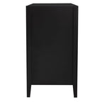 Armoire de rangement à trois portes avec poignées métalliques, idéale pour les couloirs, entrées, salons et chambres à coucher
