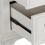Copper Grove Allyson Park Wirebrushed White Charcoal 5 Drawer Chest