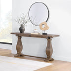 Table console Napa 60 en bois massif avec plateau rabattable pour canapé
