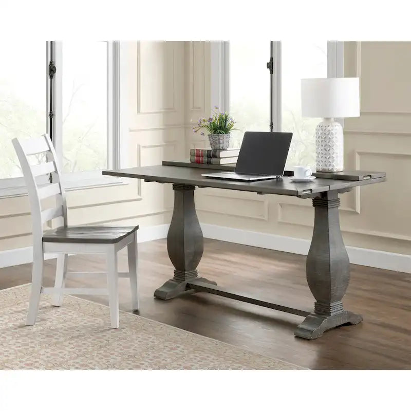 Table console Napa 60 en bois massif avec plateau rabattable pour canapé