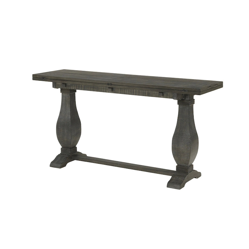 Table console Napa 60 en bois massif avec plateau rabattable pour canapé