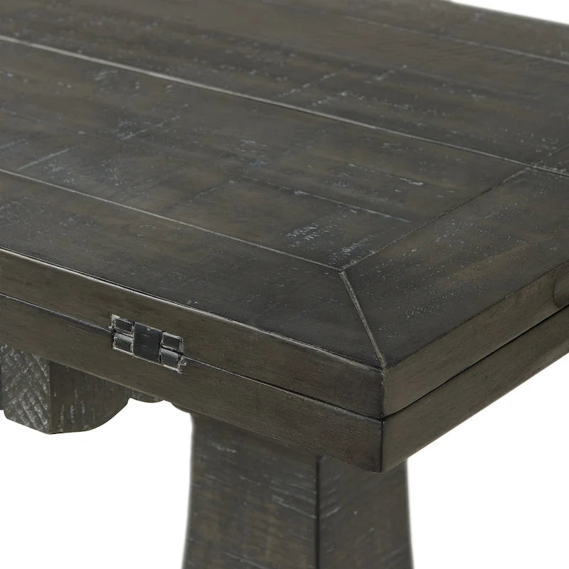 Table console Napa 60 en bois massif avec plateau rabattable pour canapé