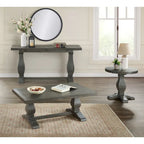 Table console Napa 60 en bois massif avec plateau rabattable pour canapé