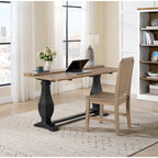 Table console Napa 60 en bois massif avec plateau rabattable pour canapé