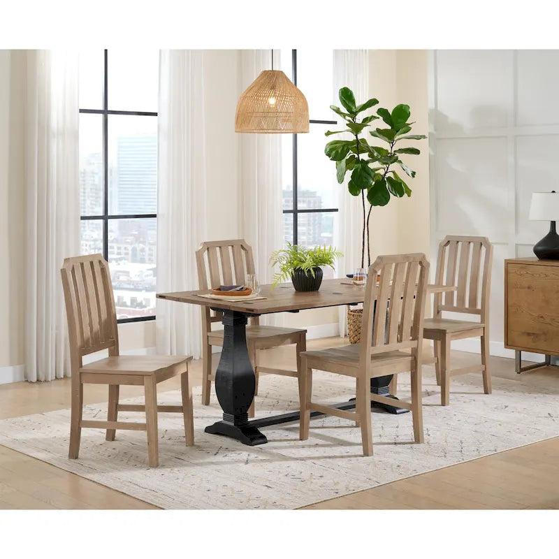 Table console Napa 60 en bois massif avec plateau rabattable pour canapé