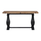 Table console Napa 60 en bois massif avec plateau rabattable pour canapé