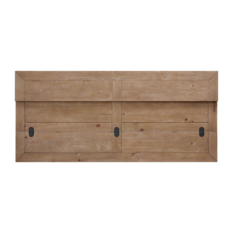 Table console Napa 60 en bois massif avec plateau rabattable pour canapé