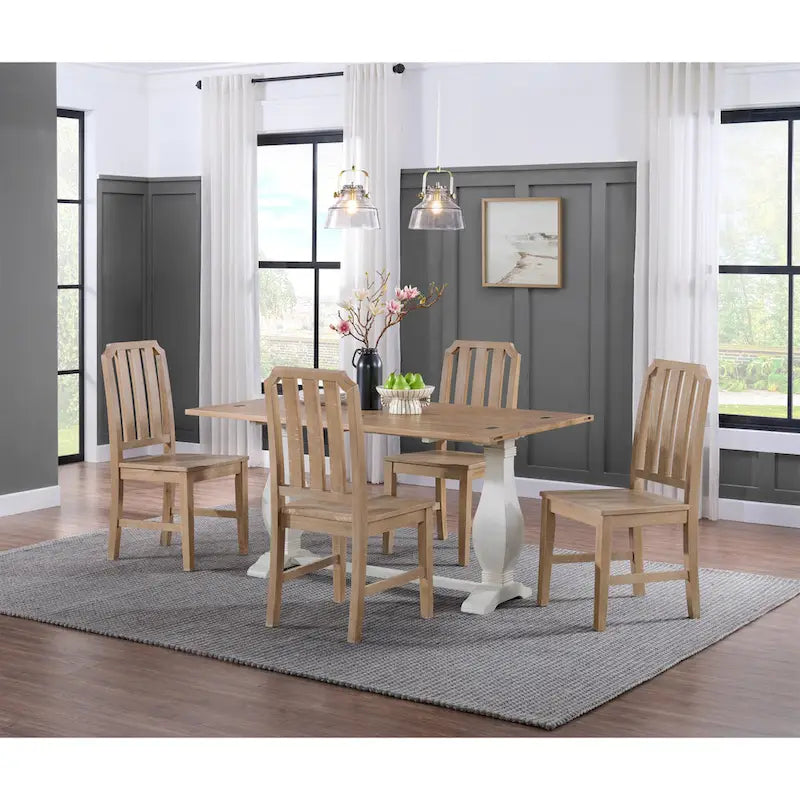 Table console Napa 60 en bois massif avec plateau rabattable pour canapé