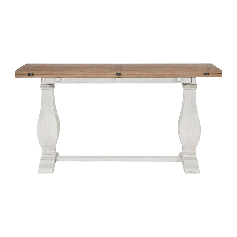Table console Napa 60 en bois massif avec plateau rabattable pour canapé