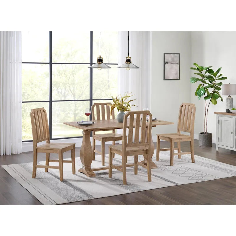 Table console Napa 60 en bois massif avec plateau rabattable pour canapé
