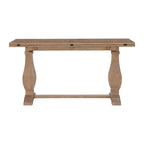 Table console Napa 60 en bois massif avec plateau rabattable pour canapé