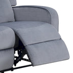 Canapé inclinable en tissu gris-bleu Dale