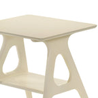Table d'appoint en bois avec étagère, style moderne du milieu du siècle