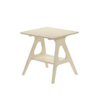 Table d'appoint en bois avec étagère, style moderne du milieu du siècle