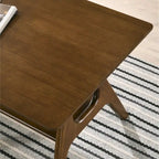 Table d'appoint en bois avec étagère, style moderne du milieu du siècle