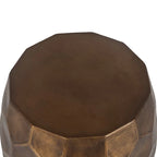 Table d'appoint ou tabouret d'extérieur rond en cuivre pour patio