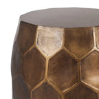 Table d'appoint ou tabouret d'extérieur rond en cuivre pour patio